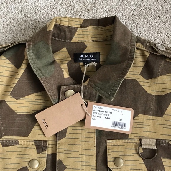 Brand New 100% Authentic APC Veste Soldier Military Cut Jacket in Mens Large - Picture 4 of 5